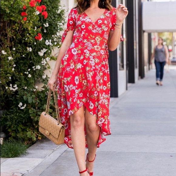 Floral Wrap Dress - Picture 2 of 5